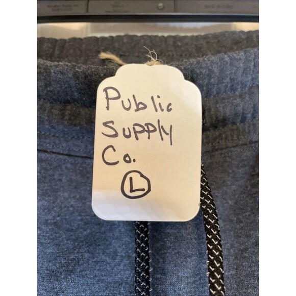 Public Supply Co. Women’s Detailed Joggers Size L Charcoal Gray Drawstring - Picture 6 of 11